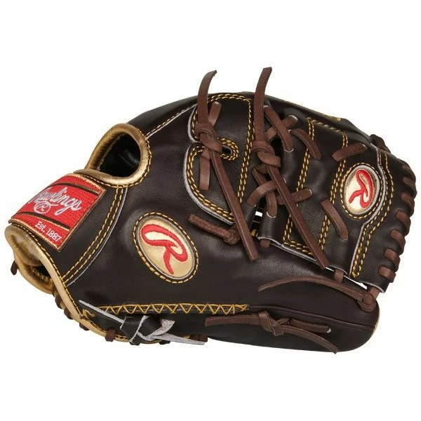 Rawlings Gold Glove 11.75 In Mocha Infield/Pitcher Glove 2-Piece Solid Web, Conventional Back