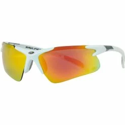 Rawlings Adult Half-Rim Sunglasses - White Frame, Smoke/Orange Lens
